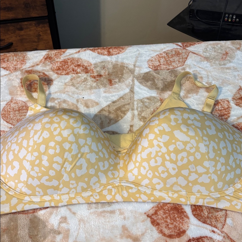 Yellow Leopard Print Bra